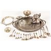 Image 1 : Silver Plate Tray and Serving Utensils