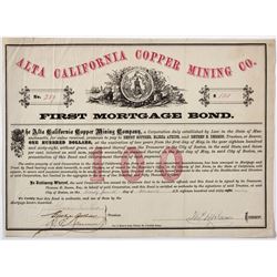 Alta California Copper Mining Co. Bond