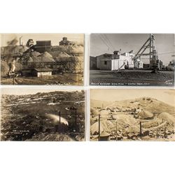 Four Mining Real Photo Postcards of Cripple Creek