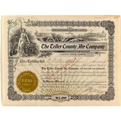 The Teller County Air Company Stock Certificate (Compressed Air for Mines)