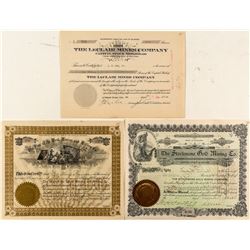 Three Cripple Creek Mining Stock Certificates 2