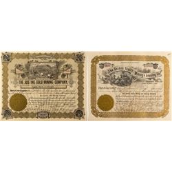 Two Nice Cripple Creek Mining Stock Certificates