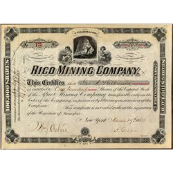 Rico Mining Company Stock Certificate