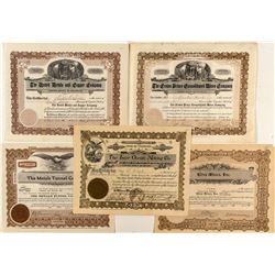 Five Colorado Mining Stock Certificates