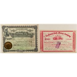 Two 1890s Colorado Mining Stock Certificates