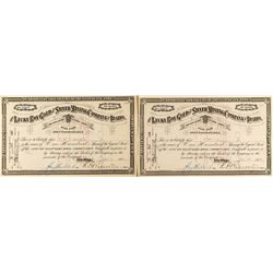 Pair of Stock Certificates for the famous Lucky Boy Gold & Silver Mining Company