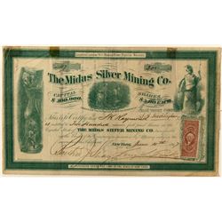 Rare Midas Silver Mining Co. Stock Certificate