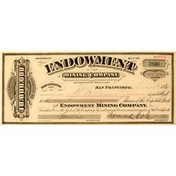 Endowment Mining Company Stock Certificate