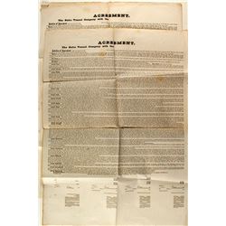 Sutro Tunnel Company Articles of Agreement Broadsides