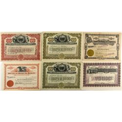 Six Park City Mining Stock Certificates
