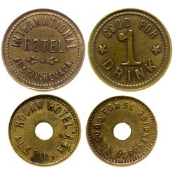 Hogan Hotel/ International Hotel Tokens (Austin, Nevada)