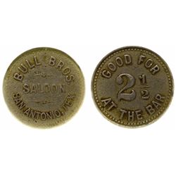 Bull Bros. Saloon Token (San Antonio, Texas)