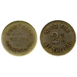 Bull Bros. Saloon Token (San Antonio, Texas)