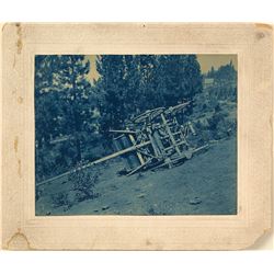 Cyanotype of Stagecoach Crash