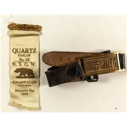 Quartz Parlor No. 58 Native Sons of the Golden West Breast Badge