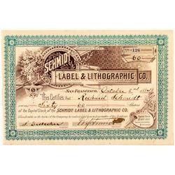 Schmidt Label & Lithographic Co. Stock Certificate