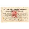 Image 1 : Colorado Telephone Company Stock Certificate, 1893 Signed by Henry R. Wolcott