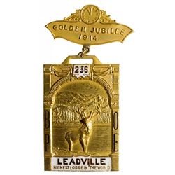 Golden Jubilee, BPOE Pin, Leadville, 1914