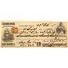 Image 1 : 1867 Texas Check w/ Sailing Ship Vignette