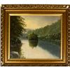 Image 1 : Pastoral Painting of Tree Lined River