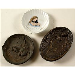 Three Small Dishes featuring Nude Women