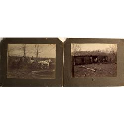 Two Log Cabin Photographs