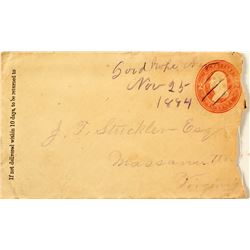 Good Hope unlisted Nevada Postal History Cover - 1884