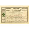 Image 1 : Hart & Company Stock Certificate with Hawaiian Revenue Stamp (Candy & Ice Cream)