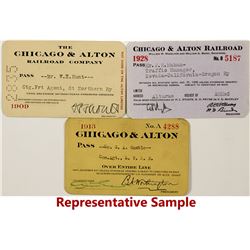Chicago & Alton Railroad Co. Passes (8)