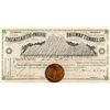 Image 1 : Atlantic-Pacific Railway Tunnel Company Stock- Signed by Brick Pomeroy 1889