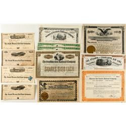 Georgia Railroad Stock Certificates (12)