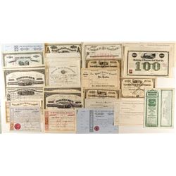 Massachusetts Railroad Stock & Bond Collection (No Boston)