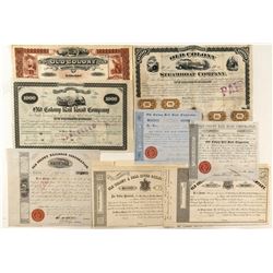 Old Colony Railroad Stock & Bond Collection (8)