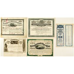 Nice Group of Cincinnati Railroad Stocks (5)