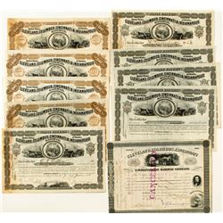 Cleveland, Columbus, Cincinnati & Indianapolis Railway Stock Certificates (10)