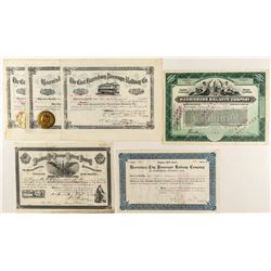 Harrisburg Railroad Stock Certificates