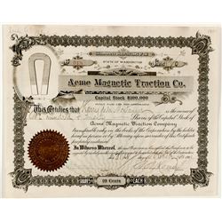 Acme Magnetic Traction Co. Stock Certificate