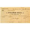 Image 1 : Rare Billhead for Steamer Gold