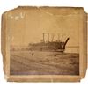 Image 1 : Large Mounted Photograph of Steam Wheeler Riverboat carrying Cotton Balls