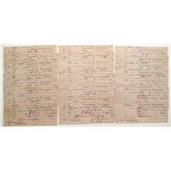 Arizona territory checks from James S. Duncan for work and merchandise received.