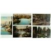 Image 1 : Five Hand-colored Fallen Leaf Lake Postcards