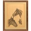 Image 1 : "Horse Studies" Pencil Sketch by Linwood Payson Ames