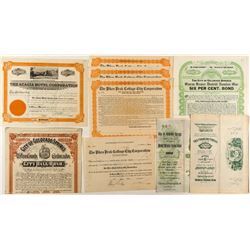 Colorado Springs Non-Mining Bonds & Stock Certificates