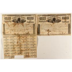 Two 1860 New Orleans Draining Bonds