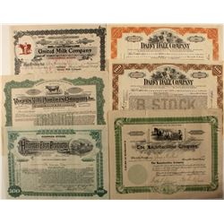 Milk Companies Stock Certificates