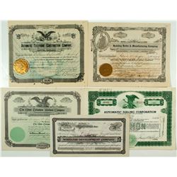 Telephone Construction Stock Certificates Group