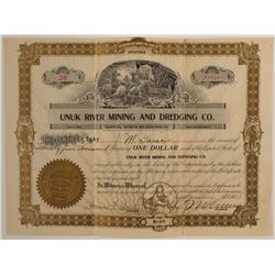 Unuk River Mining and Dredging Co. Stock Certificate