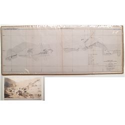 Scheelite Tungsten Mine Postcard and Surface Map