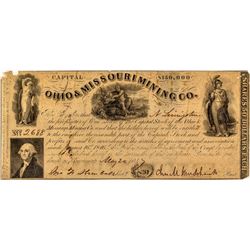 Ohio & Missouri Mining Company Stock Certificate