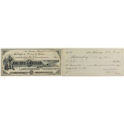 Real del Castillo Mining Company - Mexican stock certificate